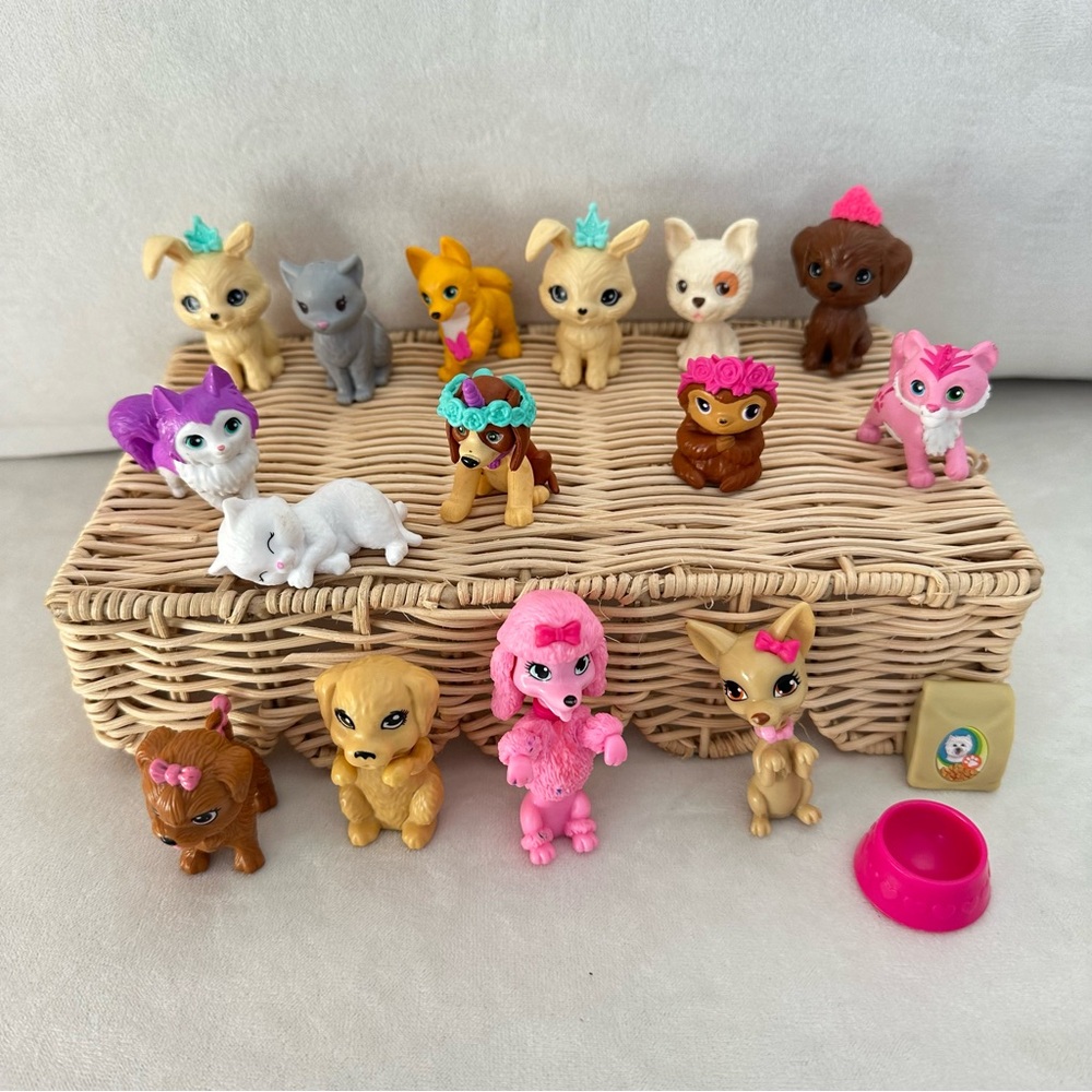 Barbie Pet Figurine Bundle – Cute Animal Toy Set (Set of 15)
